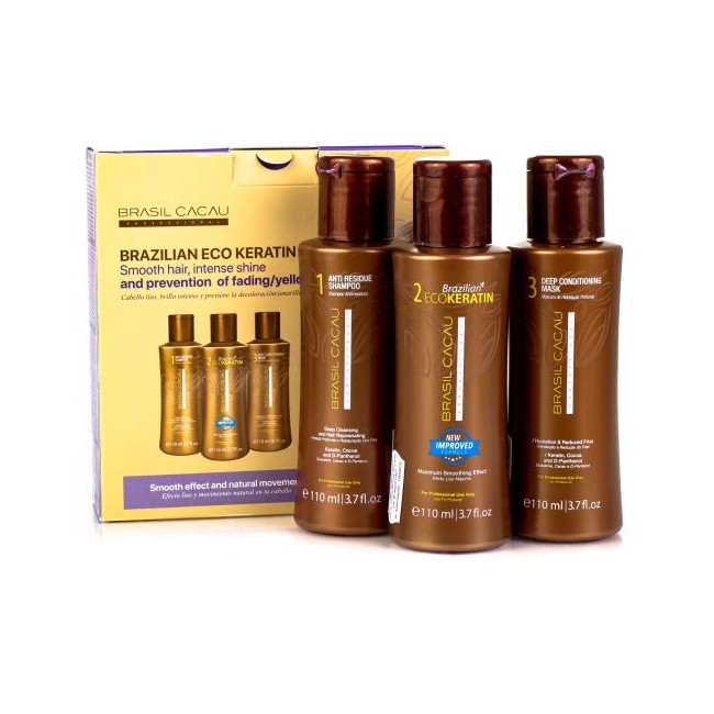 KIT BRASILIAN ECOKERATIN 3 x 110 ml
