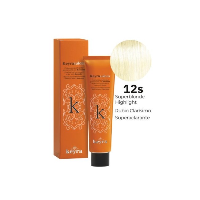 Tintes de Pelo Keyra Tubo 100ML Rubio Claro Superaclarante Nº 12s